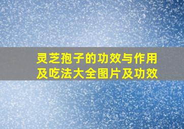 灵芝孢子的功效与作用及吃法大全图片及功效