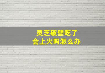 灵芝破壁吃了会上火吗怎么办