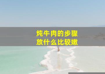 炖牛肉的步骤放什么比较嫩