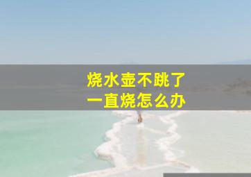 烧水壶不跳了一直烧怎么办