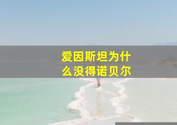 爱因斯坦为什么没得诺贝尔