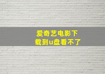 爱奇艺电影下载到u盘看不了