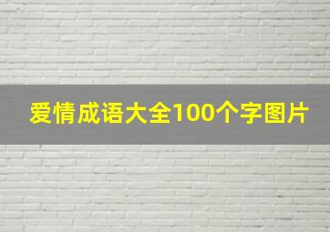 爱情成语大全100个字图片