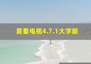 爱看电视4.7.1大字版