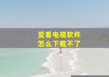 爱看电视软件怎么下载不了