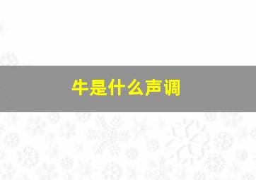 牛是什么声调