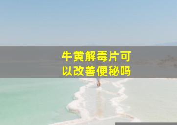 牛黄解毒片可以改善便秘吗