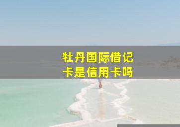 牡丹国际借记卡是信用卡吗