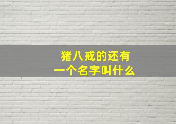 猪八戒的还有一个名字叫什么