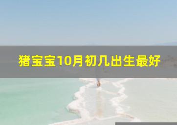 猪宝宝10月初几出生最好