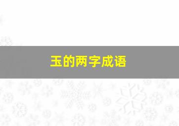 玉的两字成语