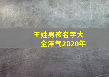 王姓男孩名字大全洋气2020年