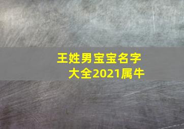 王姓男宝宝名字大全2021属牛