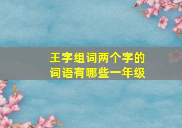 王字组词两个字的词语有哪些一年级