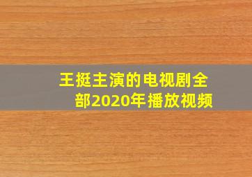 王挺主演的电视剧全部2020年播放视频