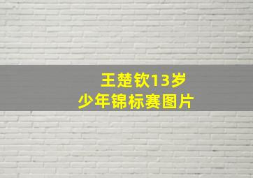 王楚钦13岁少年锦标赛图片