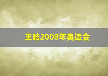 王皓2008年奥运会