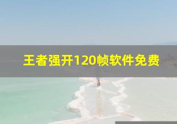 王者强开120帧软件免费