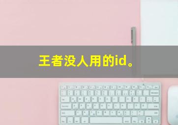 王者没人用的id。