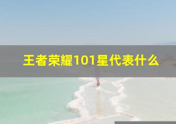 王者荣耀101星代表什么