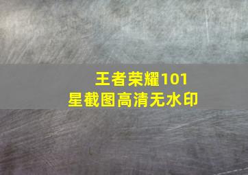 王者荣耀101星截图高清无水印