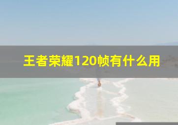 王者荣耀120帧有什么用