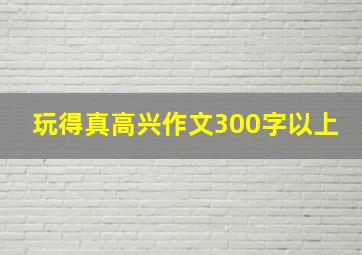 玩得真高兴作文300字以上