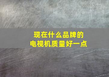 现在什么品牌的电视机质量好一点