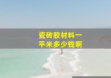 瓷砖胶材料一平米多少钱啊