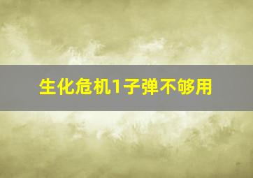 生化危机1子弹不够用