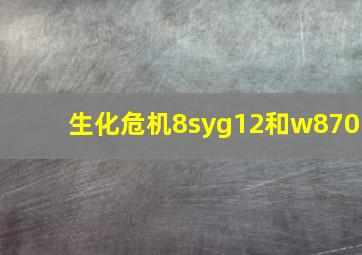 生化危机8syg12和w870