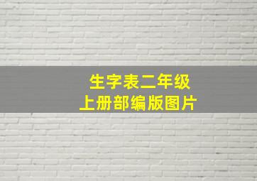 生字表二年级上册部编版图片