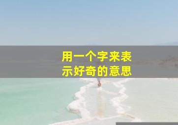 用一个字来表示好奇的意思