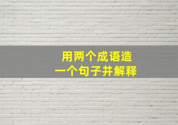 用两个成语造一个句子并解释