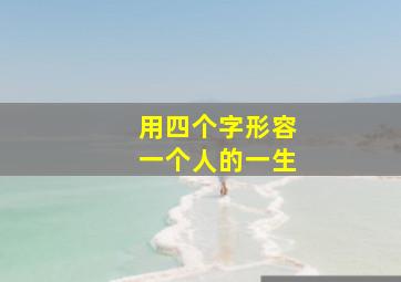 用四个字形容一个人的一生