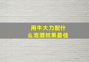 用牛大力配什么泡酒效果最佳