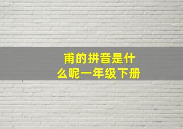 甫的拼音是什么呢一年级下册