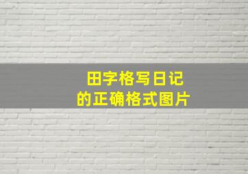 田字格写日记的正确格式图片