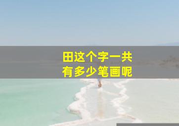 田这个字一共有多少笔画呢