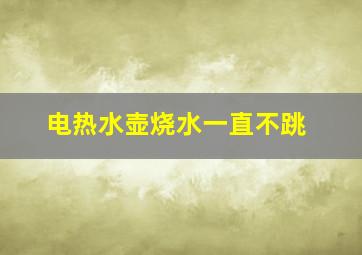 电热水壶烧水一直不跳