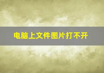 电脑上文件图片打不开