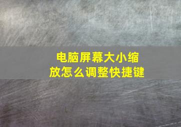 电脑屏幕大小缩放怎么调整快捷键