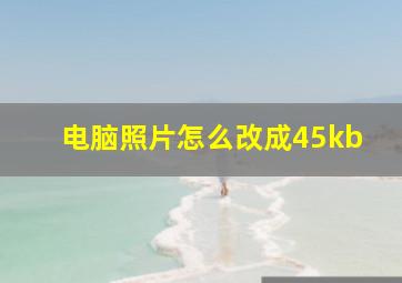 电脑照片怎么改成45kb