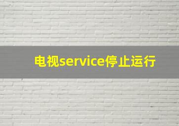 电视service停止运行