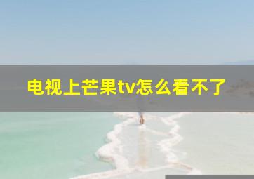 电视上芒果tv怎么看不了