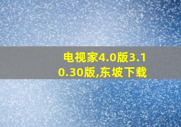 电视家4.0版3.10.30版,东坡下载