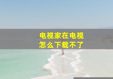 电视家在电视怎么下载不了