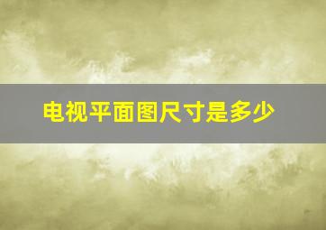 电视平面图尺寸是多少