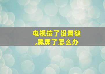 电视按了设置键,黑屏了怎么办