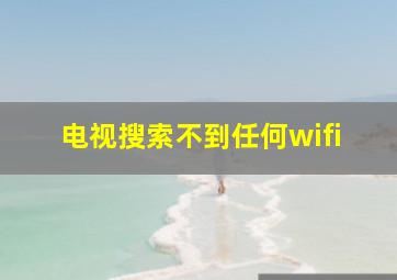 电视搜索不到任何wifi